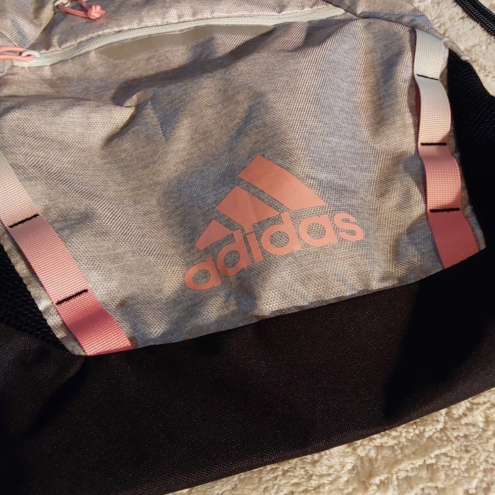 New Adidas Lightweight Poly Drawstring Backpack - image 4